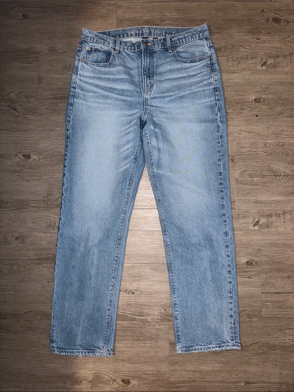 American Eagle Outfitters Light Blue Straight Leg Jeans